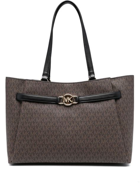 michael michael kors clara small cotton tote bag|michael kors large monogram tote.